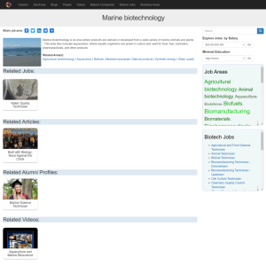 Screenshot for Biotech Careers: Marine Biotechnology