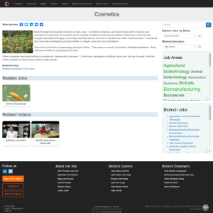 Screenshot for Biotech Careers: Cosmetics