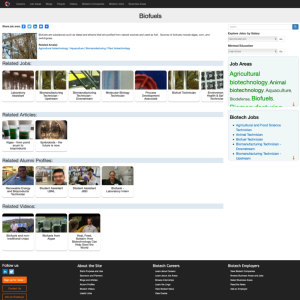 Screenshot for Biotech Careers: Biofuels