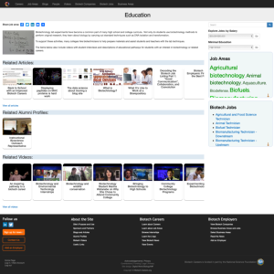 Screenshot for Biotech Careers: Education