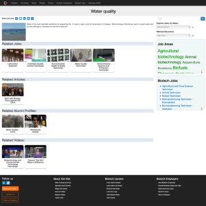 Screenshot for Biotech Careers: Water Quality