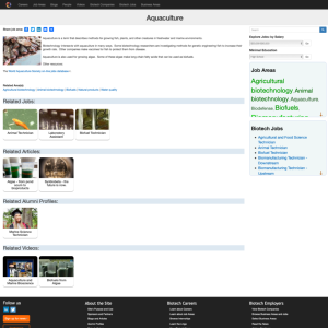 Screenshot for Biotech Careers: Aquaculture