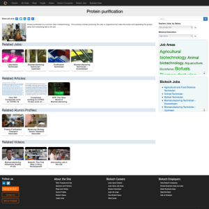 Screenshot for Biotech Careers: Protein Purification