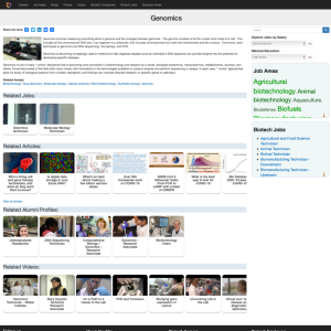 Screenshot for Biotech Careers: Genomics