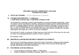 Screenshot for CT1103 Introduction to Corrosion