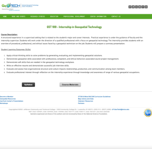 Screenshot for Internship in Geospatial Technology