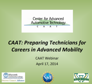 Screenshot for Preparing Technicians for Careers in Advanced Mobility Webinar