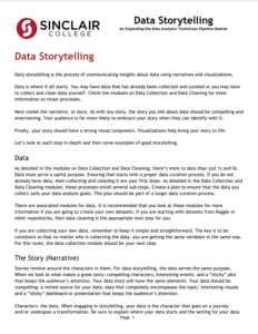 Screenshot for Data Storytelling