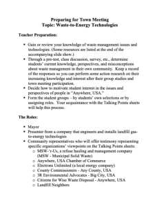 Screenshot for Preparation for Town Meetings: Waste-to-Energy Technologies