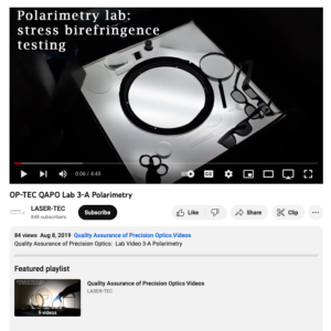 Screenshot for Quality Assurance of Precision Optics: Polarimetry of Stressed Optics