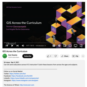 Screenshot for GIS Across the Curriculum