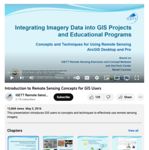 Screenshot for Integrating Imagery Data into GIS Projects and Educational Programs