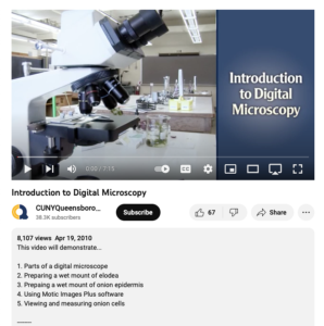 Screenshot for Introduction to Digital Microscopy