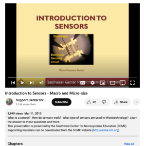 Screenshot for Introduction to Sensors - Macro and Micro-size