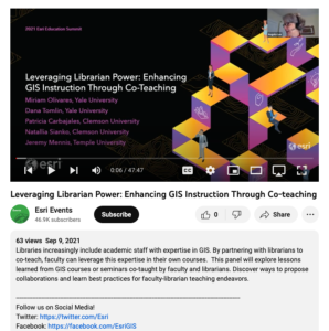 Screenshot for Leveraging Librarian Power: Enhancing GIS Instruction Through Co-teaching