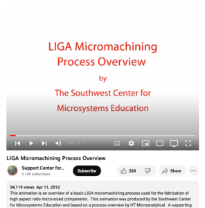 Screenshot for LIGA Micromachining Process Overview