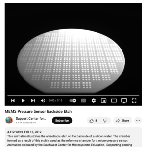 Screenshot for MEMS Pressure Sensor Backside Etch