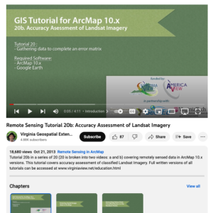 Screenshot for Accuracy Assessment of Landsat Imagery (20B of 20)