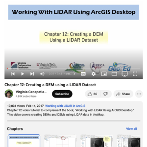 Screenshot for Creating a DEM using a LIDAR Dataset (Chapter 12 of 16)