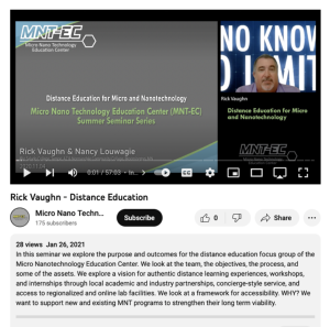 Screenshot for Distance Education for Micro and Nanotechnology