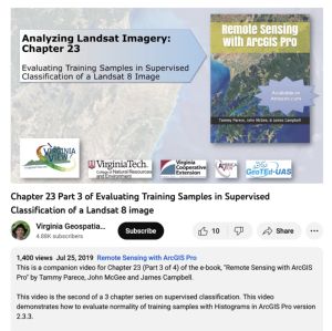 Screenshot for Evaluating Training Samples in Supervised Classification of a Landsat 8 image (Chapter 23 of 25, Part 3)