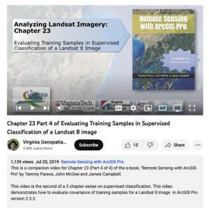 Screenshot for Evaluating Training Samples in Supervised Classification of a Landsat 8 image (Chapter 23 of 25, Part 4)