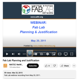 Screenshot for Fab Lab Planning and Justification