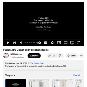 Screenshot for Fusion 360 Guitar Body Creation Basics