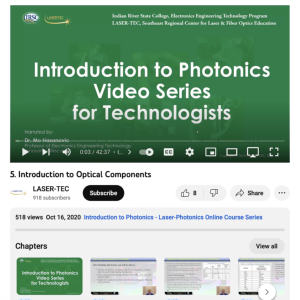 Screenshot for Introduction to Optical Components (Video 5 of 8)