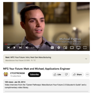 Screenshot for MFG Your Future: Matt and Michael; Applications Engineer