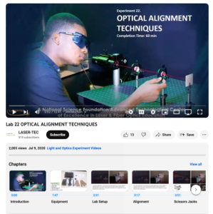 Screenshot for Optical Alignment Techniques (Lab 22 of 23)