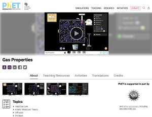 Screenshot for PhET Gas Properties - Gas, Pressure, Volume, Temperature, Work, PV Work