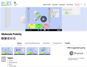 Screenshot for Molecule Polarity