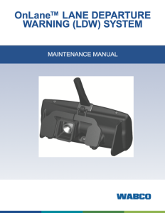 Screenshot for OnLane™ Lane Departure Warning (LDW) System Manual