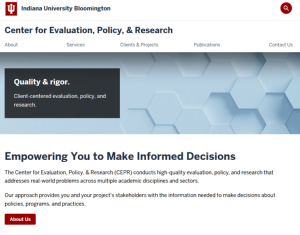 Screenshot of CEPR website