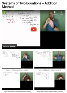 Screenshot for Systems of Two Equations: Addition Method