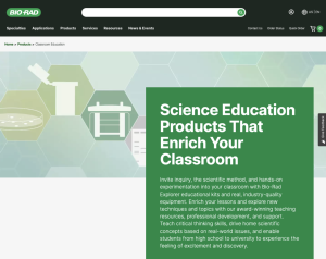 Screenshot for Bio-Rad: Life Science Education