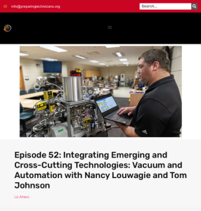 Screenshot for Episode 52: Integrating Emerging and Cross-Cutting Technologies: Vacuum and Automation