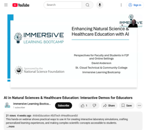 Screenshot for AI in Natural Sciences & Healthcare Education: Interactive Demos for Educators