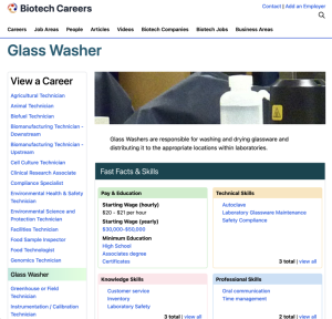 Screenshot for Biotech Careers: Glass Washer