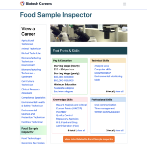 Screenshot for Biotech Careers: Food Sample Inspector