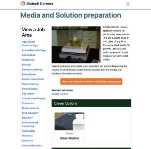 Screenshot for Biotech Careers: Media and Solution Preparation