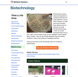 Screenshot for Biotech Careers: Biotechnology