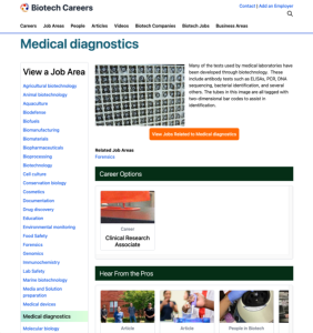 Screenshot for Biotech Careers: Medical Diagnostics