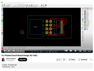 Screenshot for Lecture 14: Printed Circuit Board Design (Ki-CAD)
