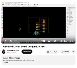 Screenshot for Lecture 17: Printed Circuit Board Design (Ki-CAD)