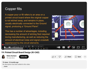 Screenshot for Lecture 19: Printed Circuit Board Design (Ki-CAD)