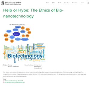 Screenshot for Help or Hype: the Ethics of Bio-nanotechnology
