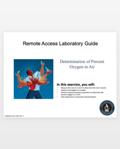 Screenshot for Determination of Percent Oxygen in Air