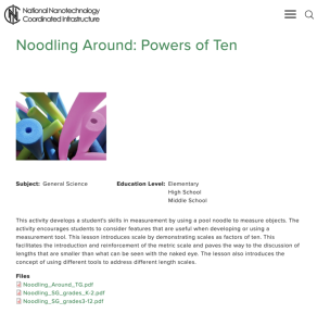 Screenshot for Noodling Around: Powers of Ten